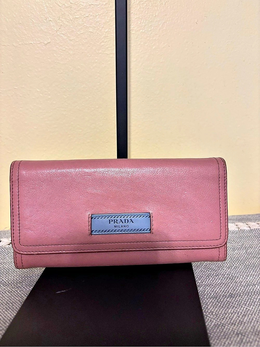 Prada Pink Leather Long Wallet